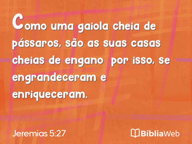 Jeremias 5:27 em imagem para compartilhar