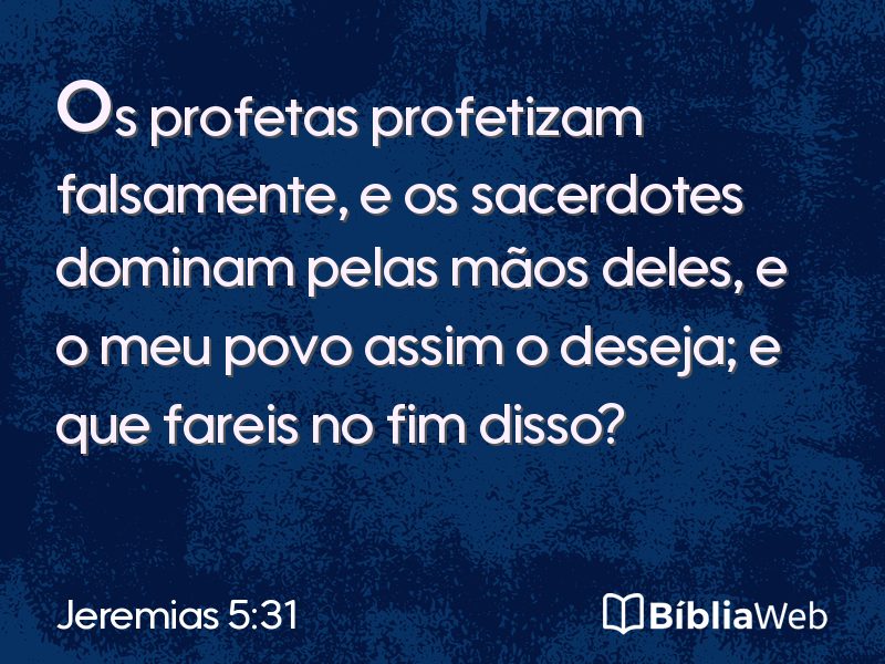 Jeremias 5:31 em imagem para compartilhar