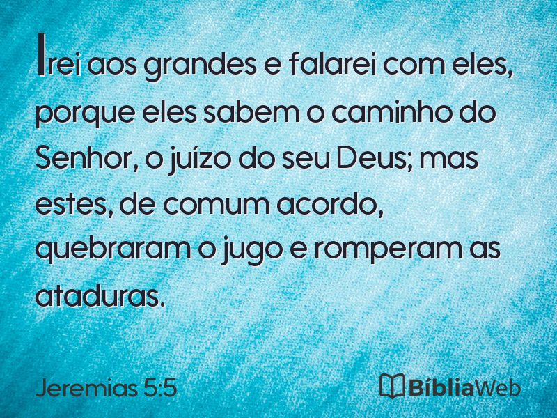 Jeremias 5:5 em imagem para compartilhar