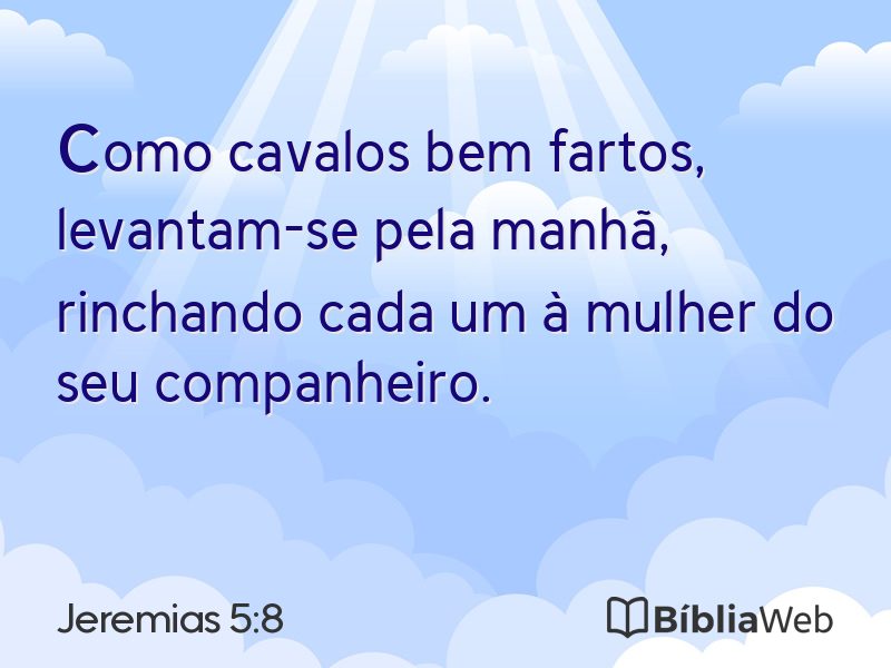 Jeremias 5:8 em imagem para compartilhar