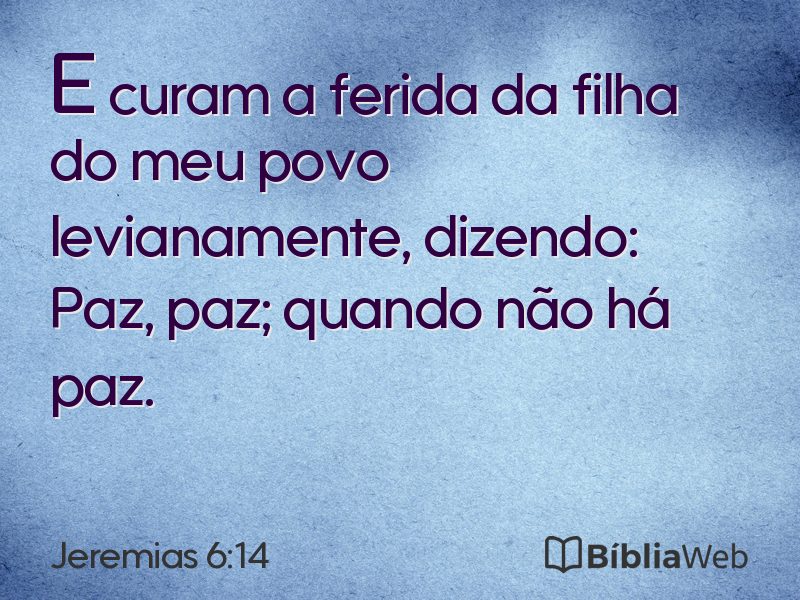 Jeremias 6:14 em imagem para compartilhar