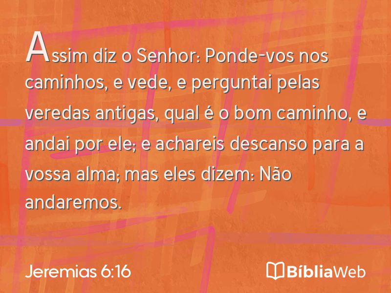 Jeremias 6:16 em imagem para compartilhar