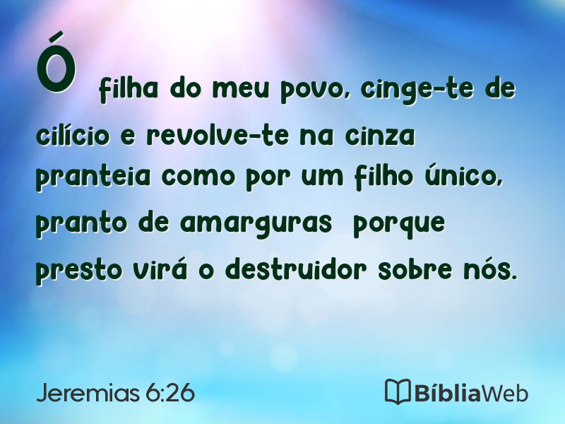 Jeremias 6:26 em imagem para compartilhar