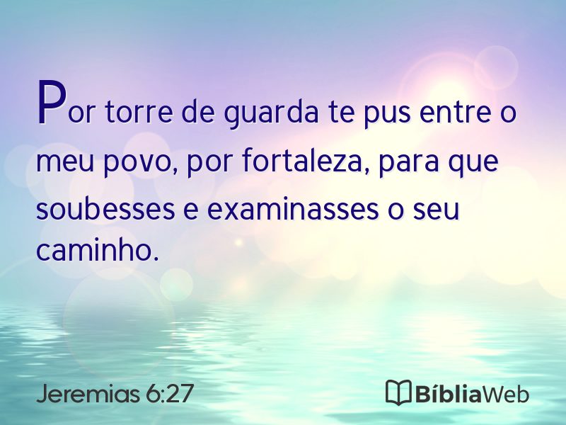 Jeremias 6:27 em imagem para compartilhar