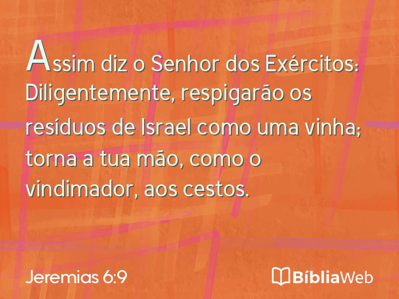 Jeremias 6:9 em imagem para compartilhar