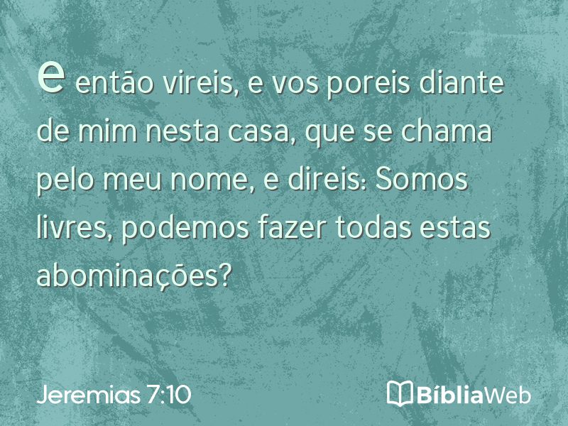 Jeremias 7:10 em imagem para compartilhar