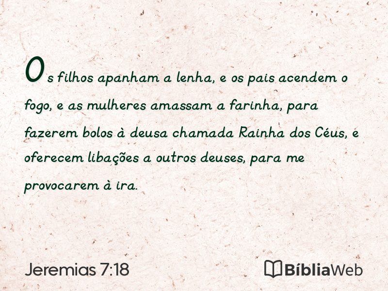 Jeremias 7:18 em imagem para compartilhar