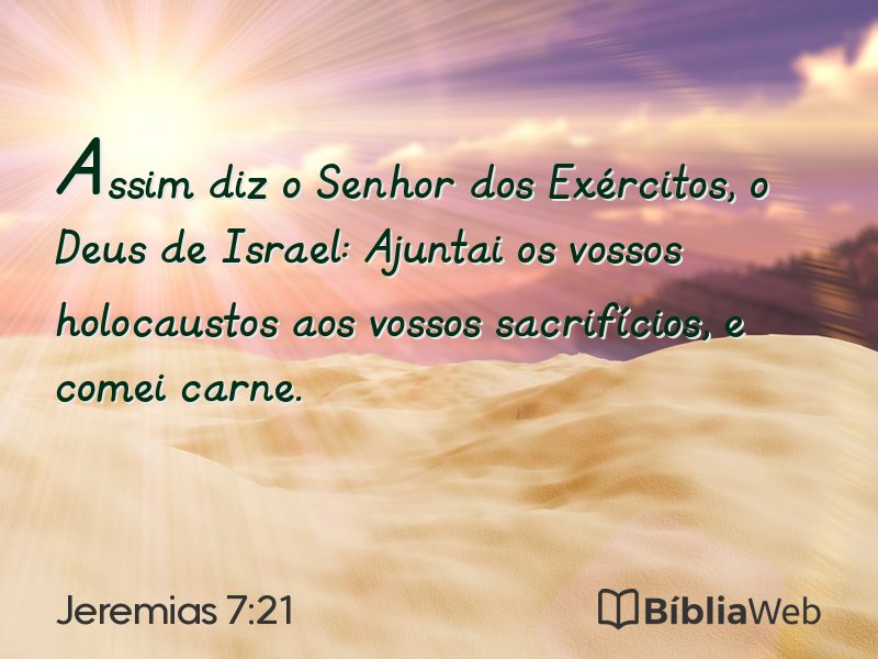 Jeremias 7:21 em imagem para compartilhar