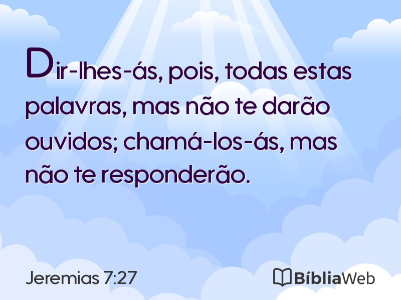 Jeremias 7:27 em imagem para compartilhar