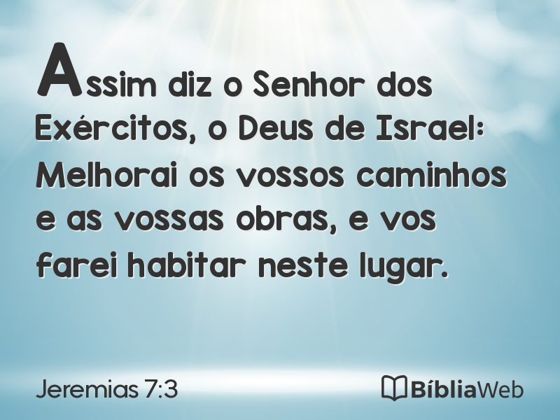 Jeremias 7:3 em imagem para compartilhar