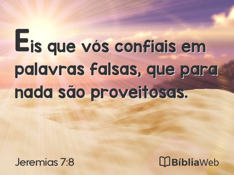 Jeremias 7:8 em imagem para compartilhar