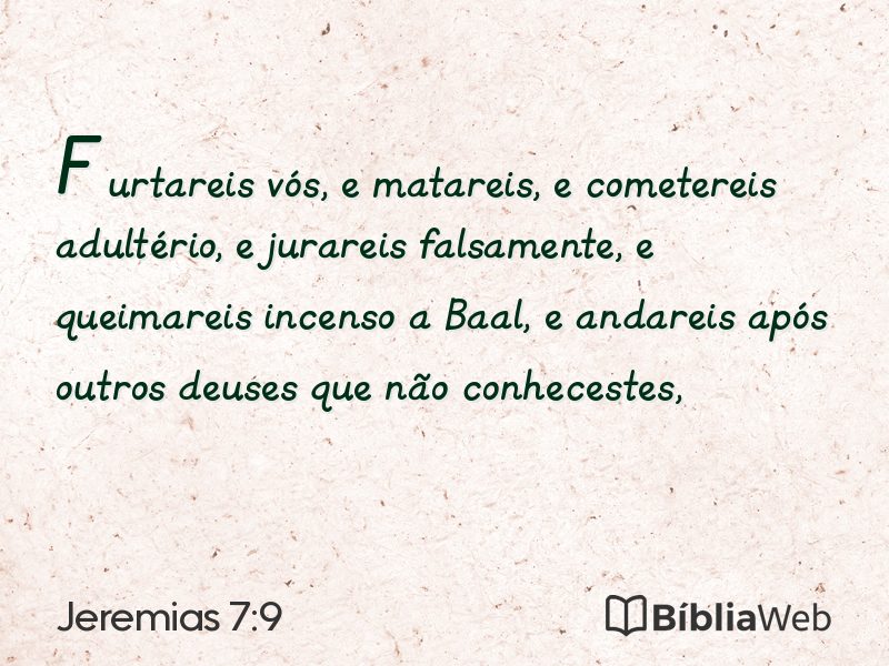 Jeremias 7:9 em imagem para compartilhar