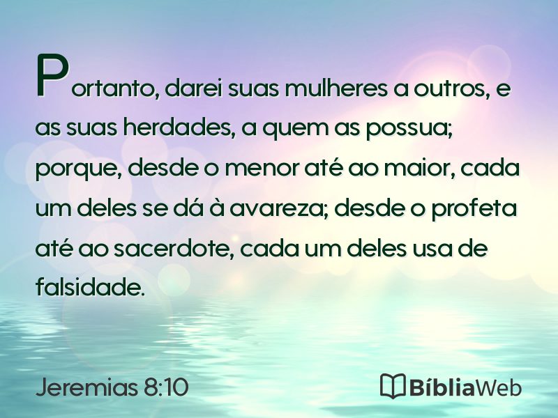 Jeremias 8:10 em imagem para compartilhar