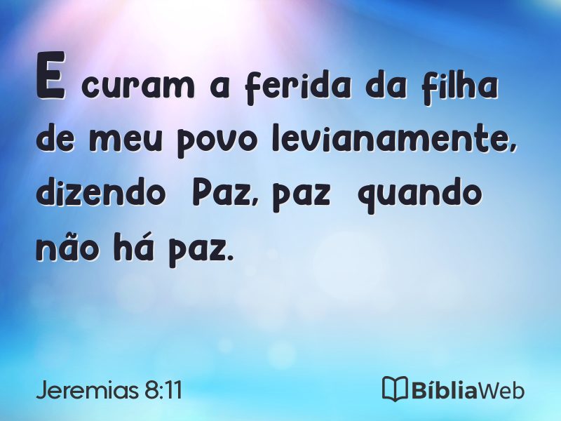 Jeremias 8:11 em imagem para compartilhar