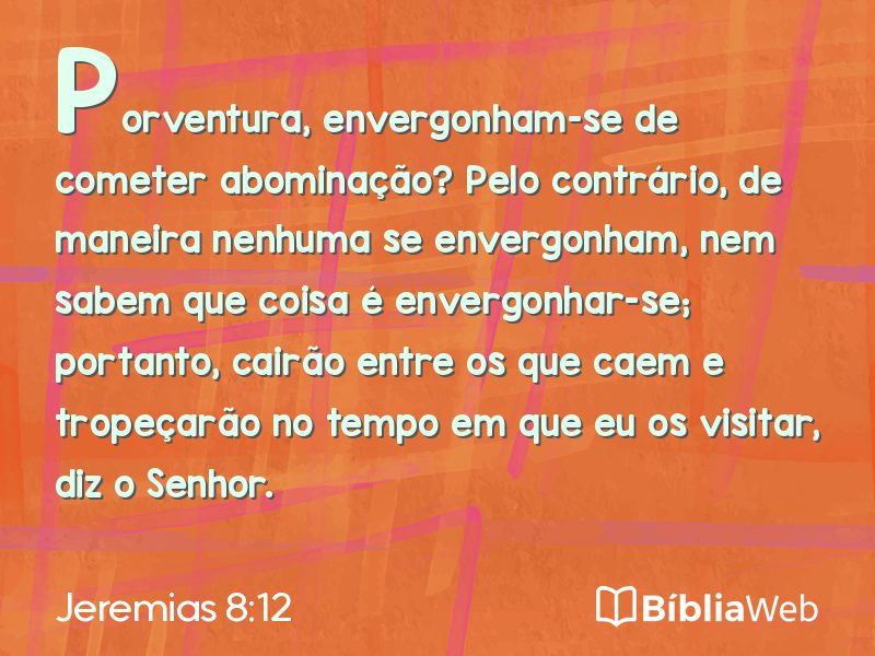 Jeremias 8:12 em imagem para compartilhar
