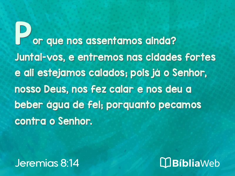 Jeremias 8:14 em imagem para compartilhar