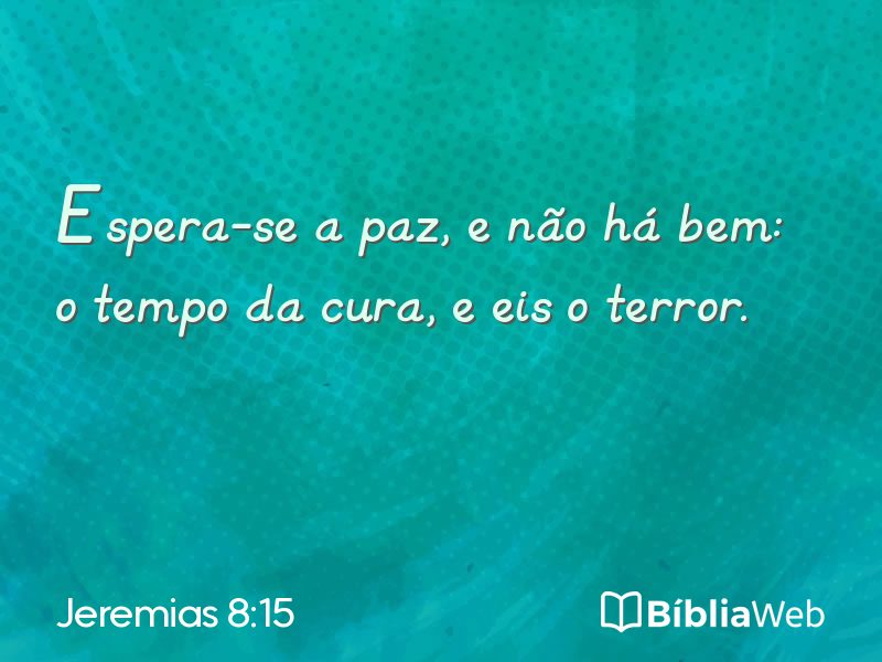 Jeremias 8:15 em imagem para compartilhar