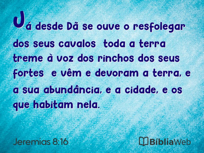 Jeremias 8:16 em imagem para compartilhar