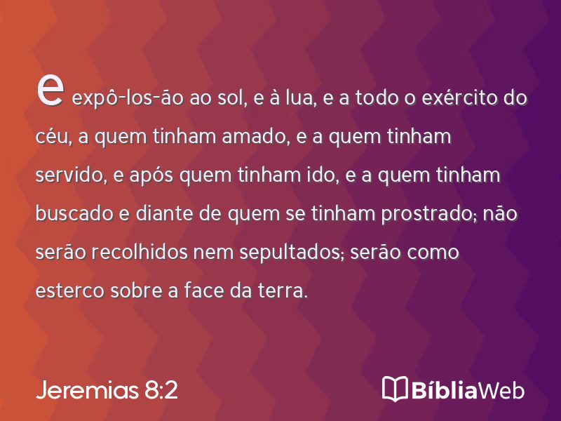 Jeremias 8:2 em imagem para compartilhar