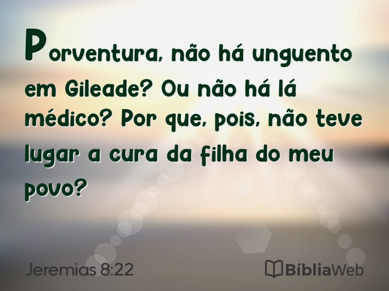 Jeremias 8:22 em imagem para compartilhar