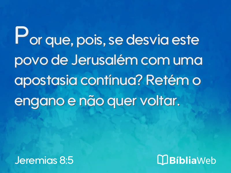 Jeremias 8:5 em imagem para compartilhar