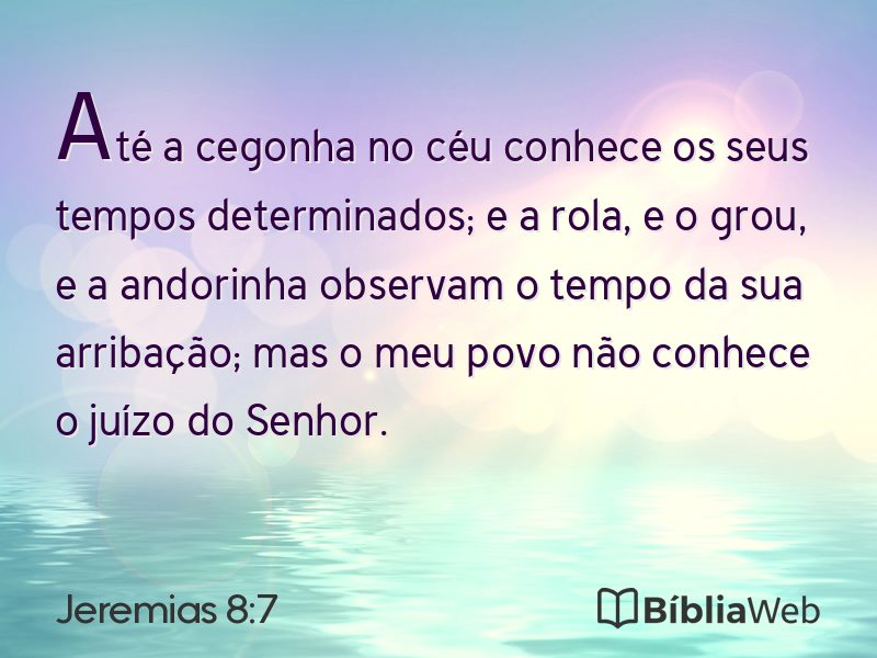 Jeremias 8:7 em imagem para compartilhar