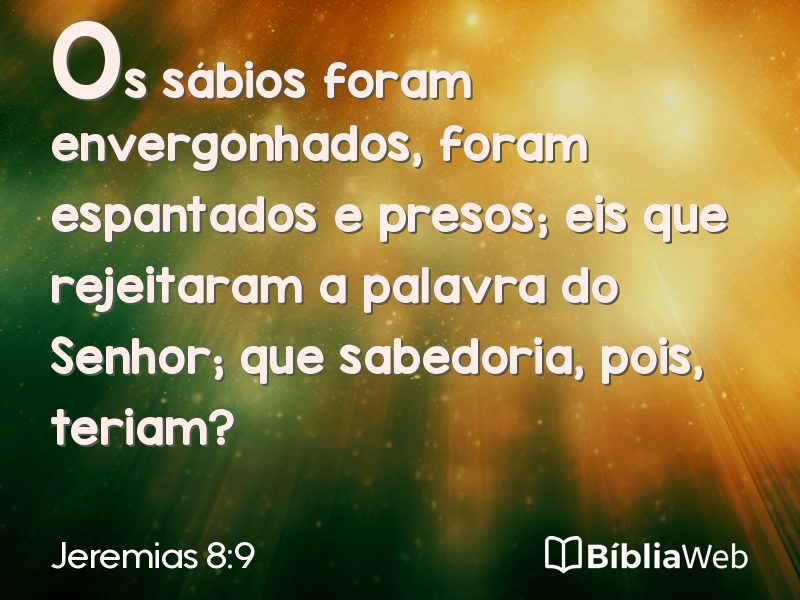 Jeremias 8:9 em imagem para compartilhar