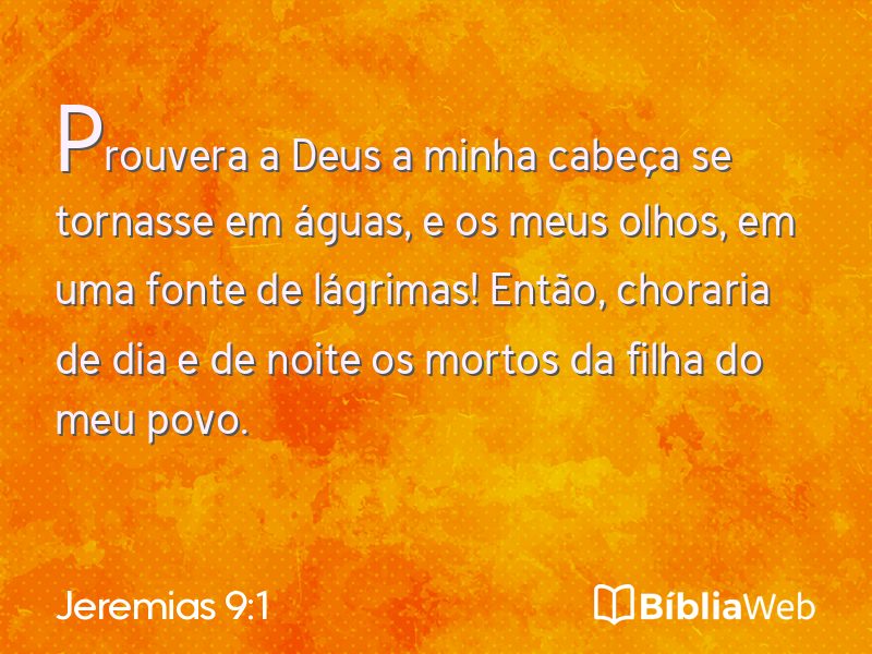 Jeremias 9:1 em imagem para compartilhar