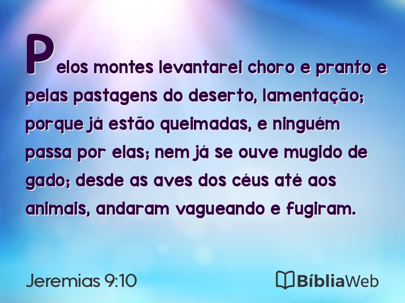 Jeremias 9:10 em imagem para compartilhar