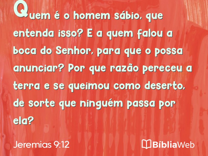 Jeremias 9:12 em imagem para compartilhar