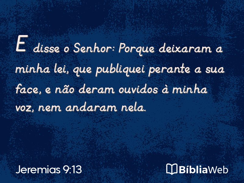 Jeremias 9:13 em imagem para compartilhar