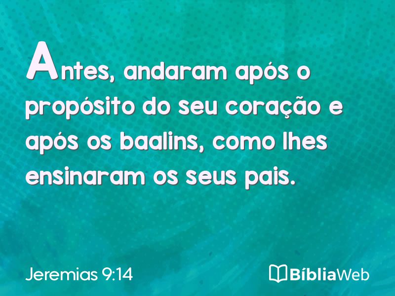 Jeremias 9:14 em imagem para compartilhar