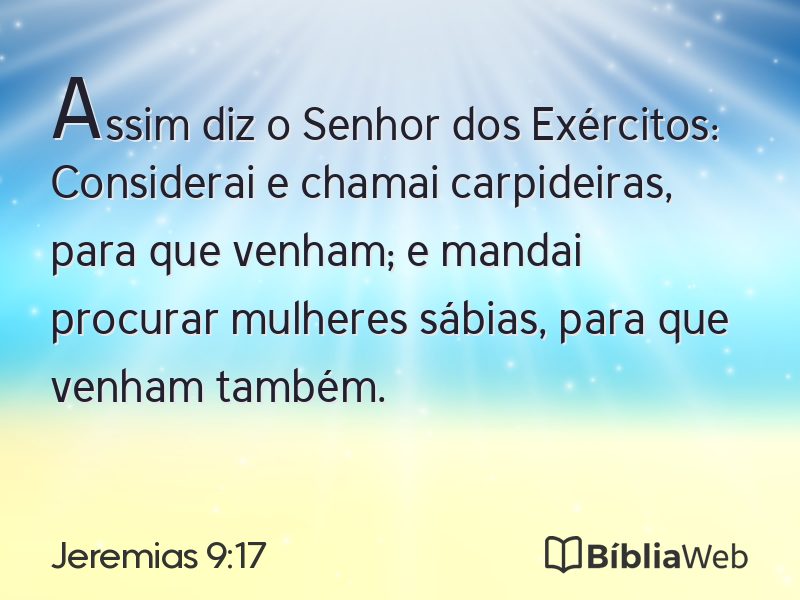 Jeremias 9:17 em imagem para compartilhar