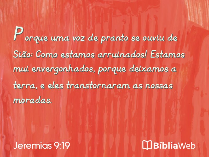 Jeremias 9:19 em imagem para compartilhar