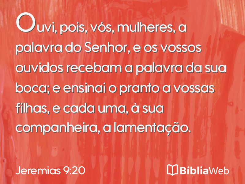 Jeremias 9:20 em imagem para compartilhar