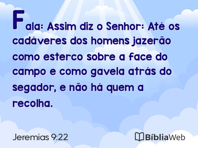 Jeremias 9:22 em imagem para compartilhar