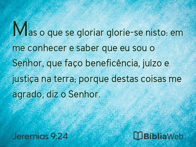 Jeremias 9:24 em imagem para compartilhar
