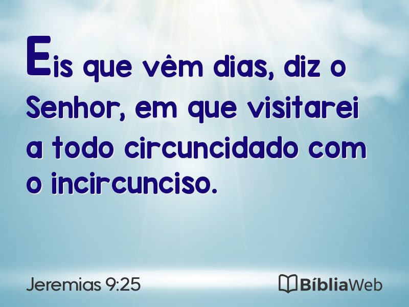 Jeremias 9:25 em imagem para compartilhar