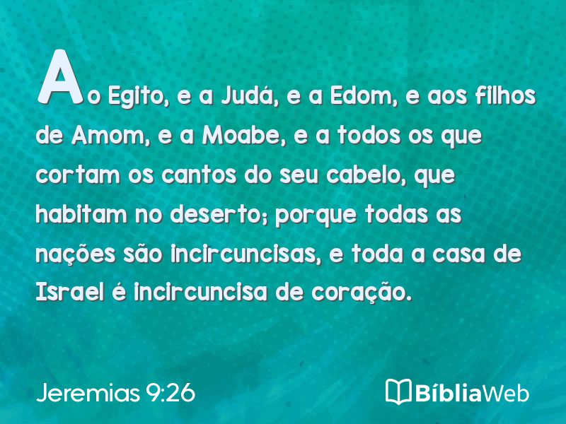 Jeremias 9:26 em imagem para compartilhar