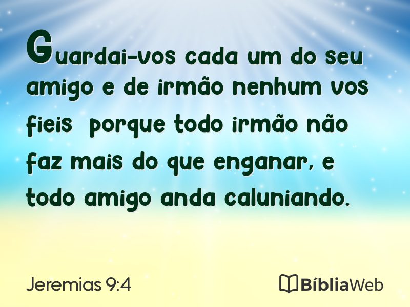 Jeremias 9:4 em imagem para compartilhar
