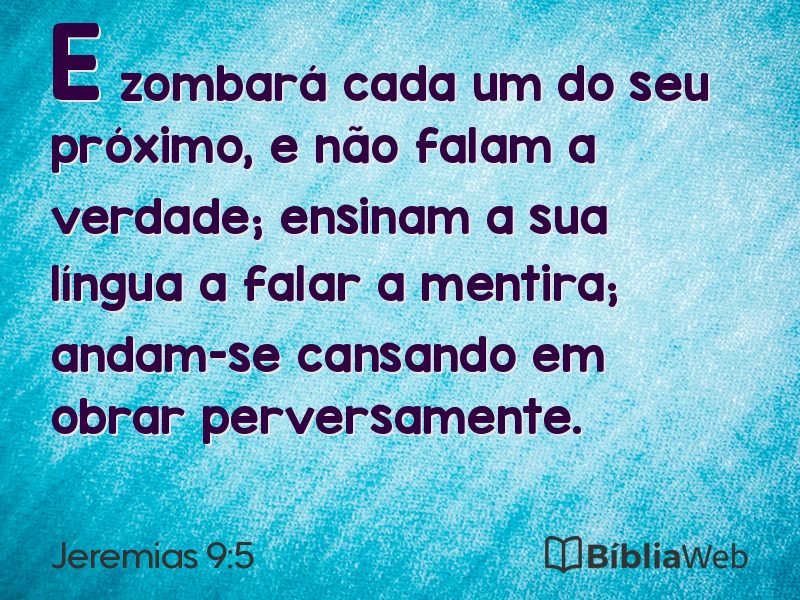 Jeremias 9:5 em imagem para compartilhar
