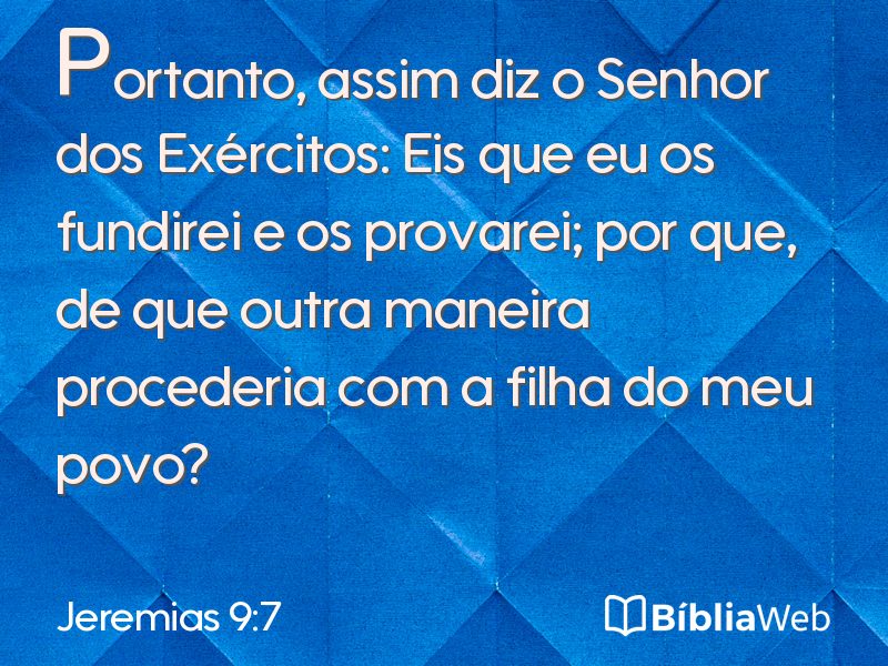 Jeremias 9:7 em imagem para compartilhar