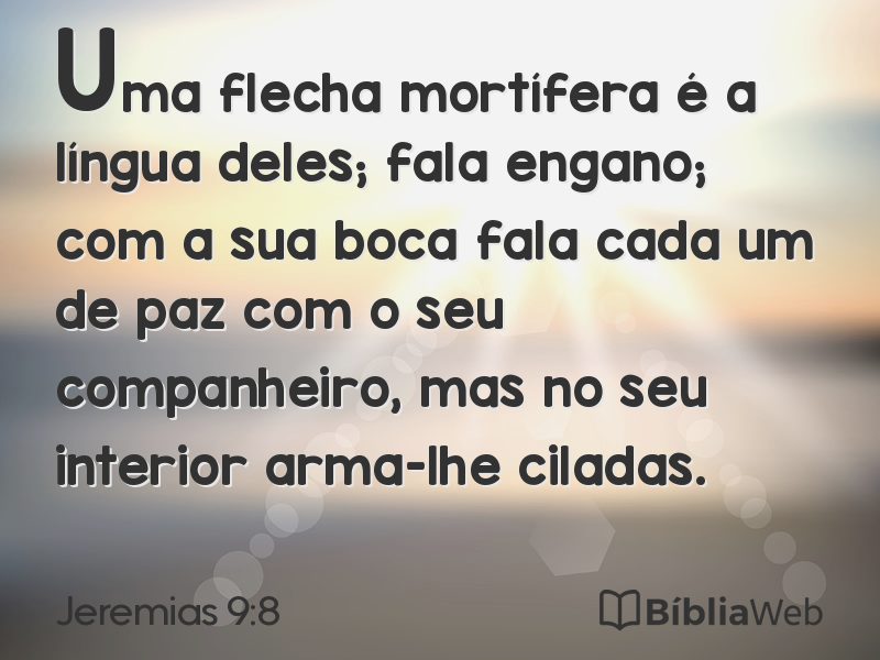 Jeremias 9:8 em imagem para compartilhar