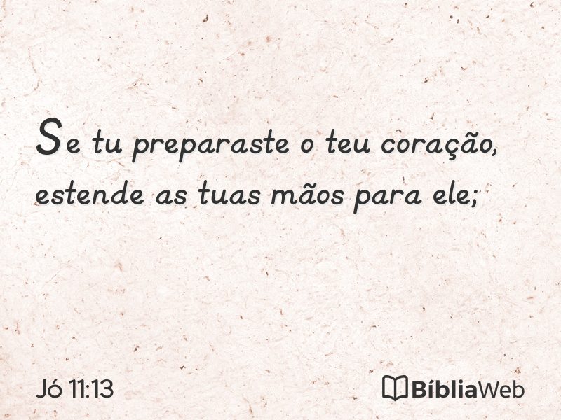 Jó 11:13 em imagem para compartilhar
