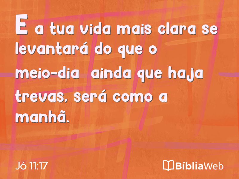 Jó 11:17 em imagem para compartilhar