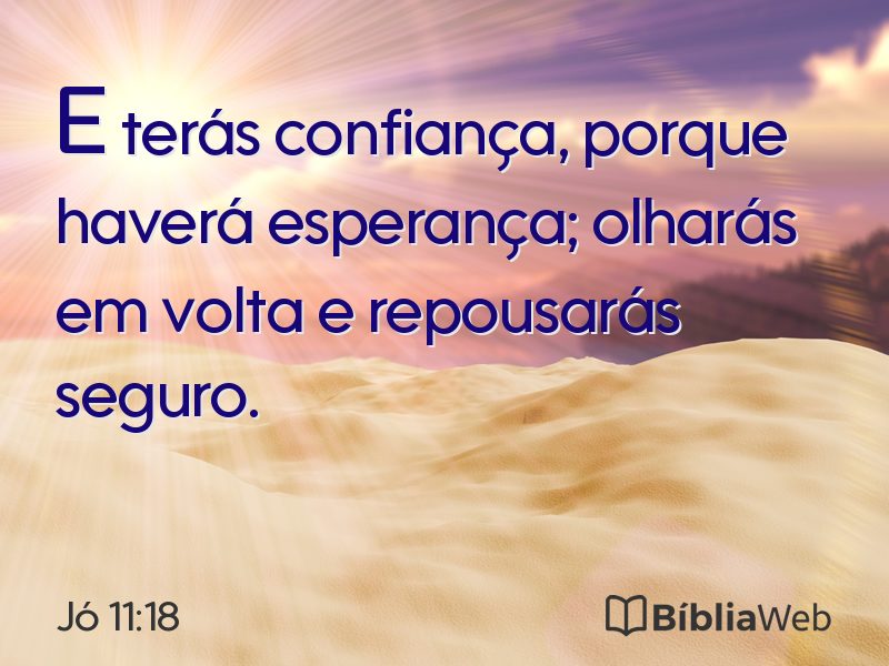 Jó 11:18 em imagem para compartilhar