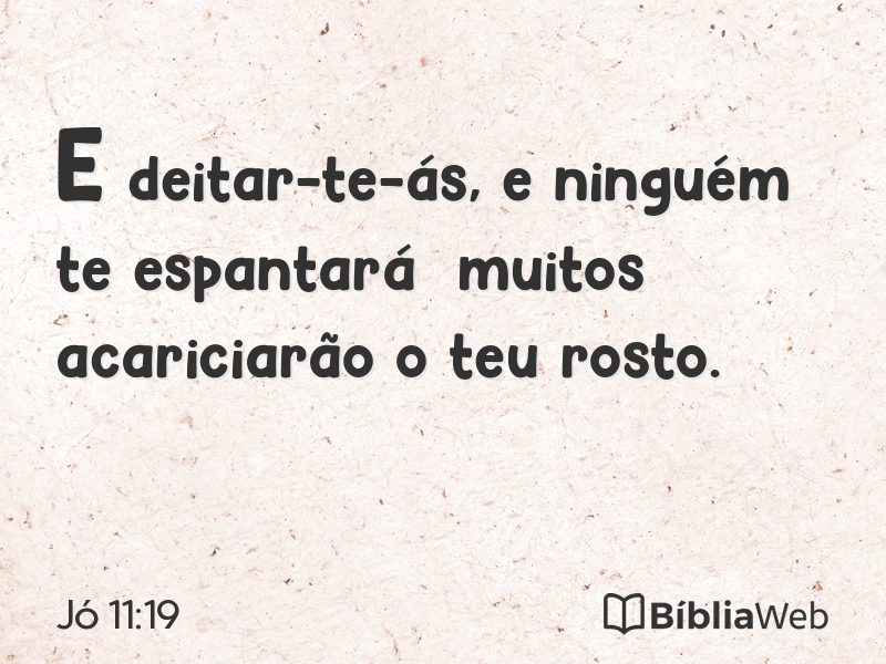 Jó 11:19 em imagem para compartilhar