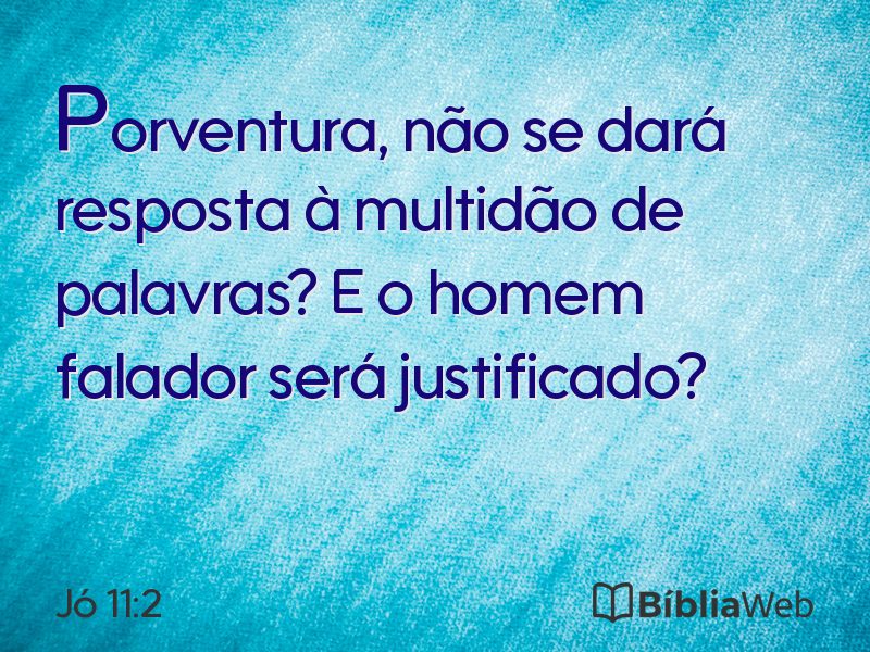 Jó 11:2 em imagem para compartilhar