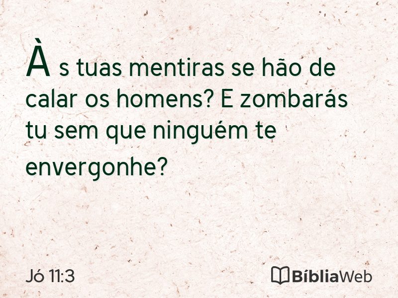 Jó 11:3 em imagem para compartilhar