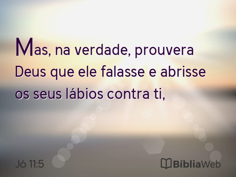 Jó 11:5 em imagem para compartilhar